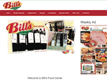 Tablet Screenshot of billsfoodcenter.com